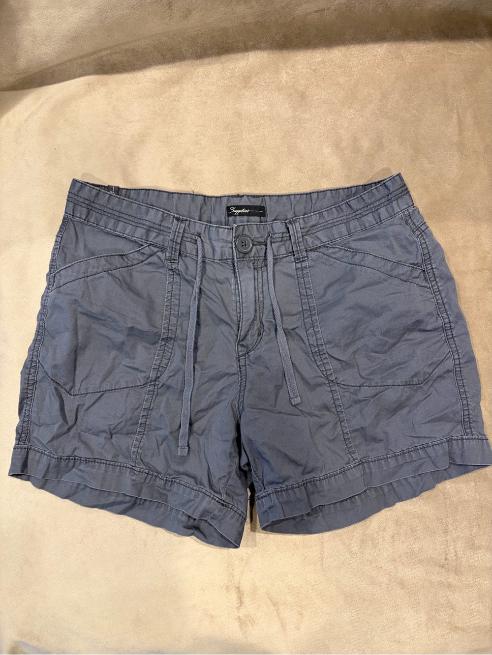 Seychelles Women's Blue Drawstring Cotton Shorts